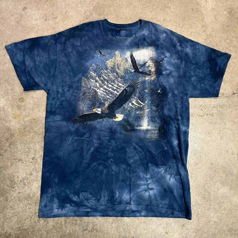 The-mountain Men's Blue and Navy T-shirt